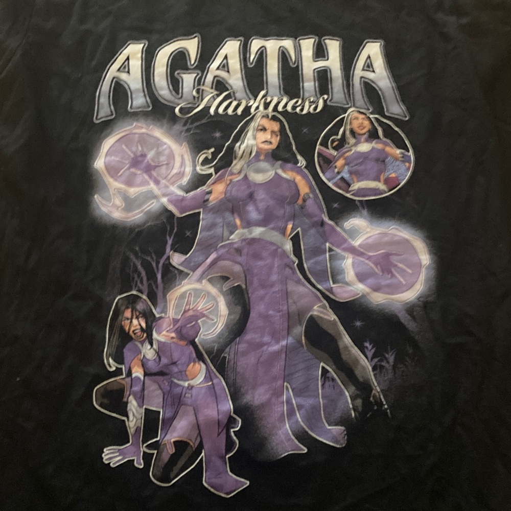 Marvel womans Black and Purple Agatha T-Shirt